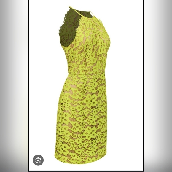 Trina Turk Lace Sleeveless Yellow Dress Size 2 NWT - Picture 1 of 7